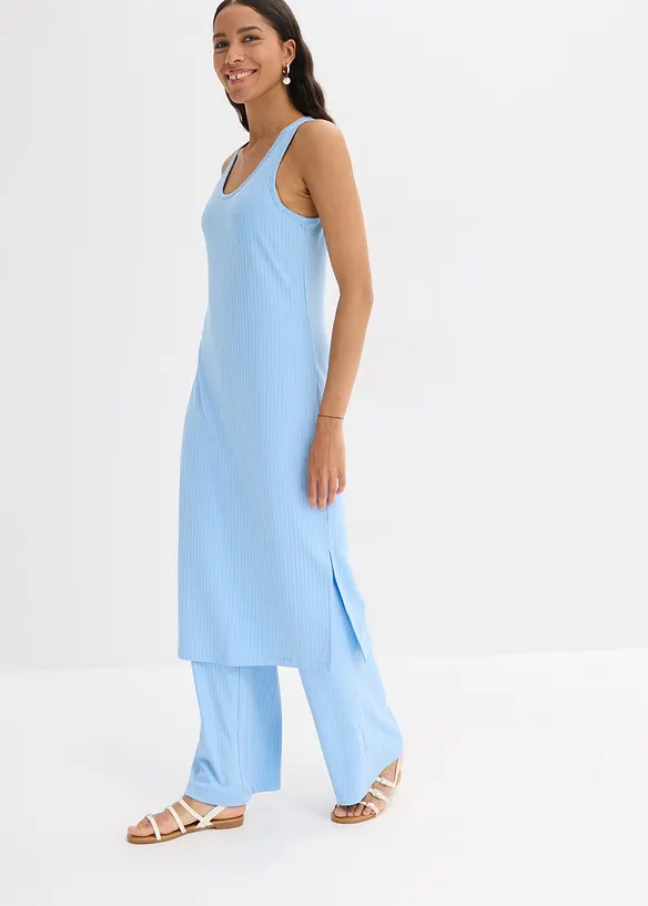 Robe midi en maille douce et côtelée, bonprix