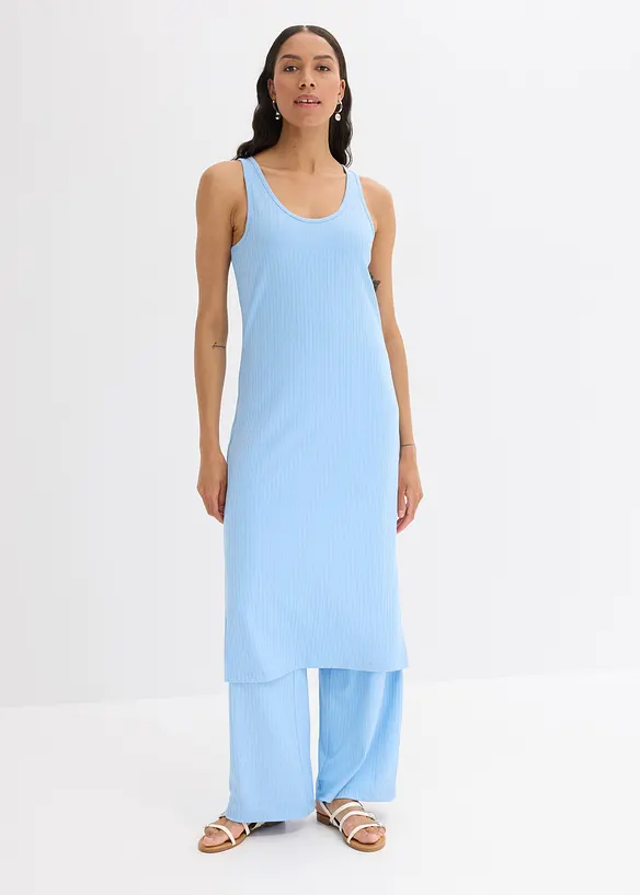 Robe midi en maille douce et côtelée, bonprix