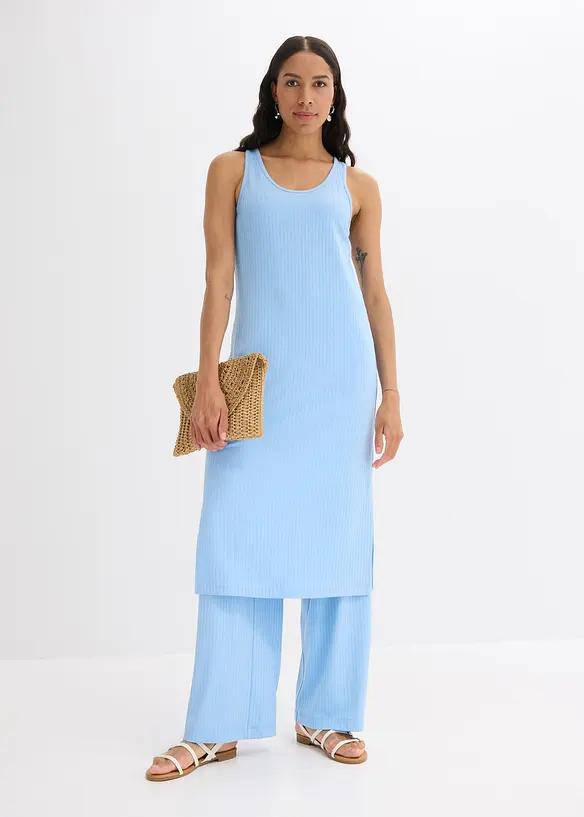 Robe midi en maille douce et côtelée, bonprix