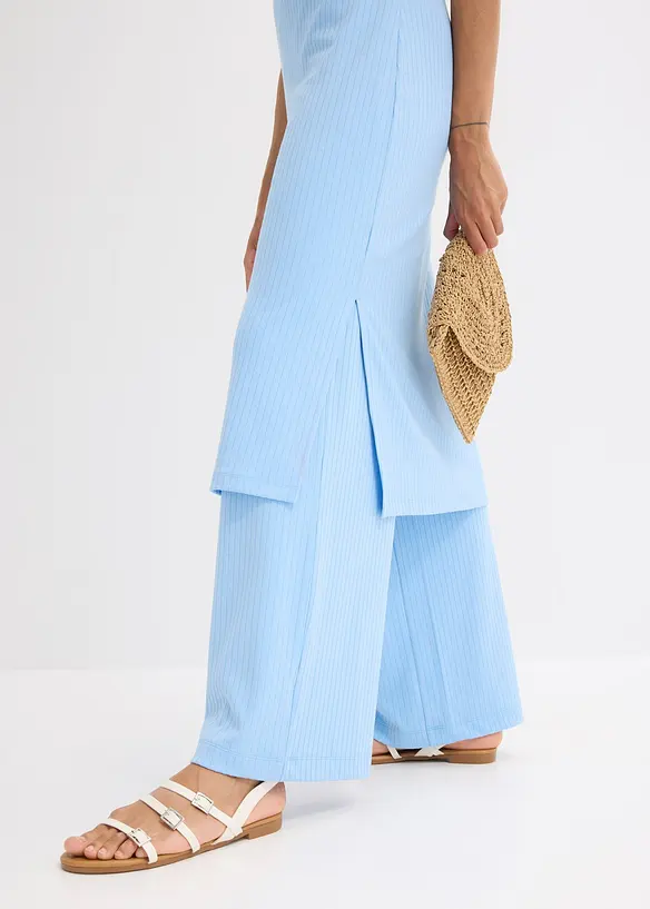 Robe midi en maille douce et côtelée, bonprix