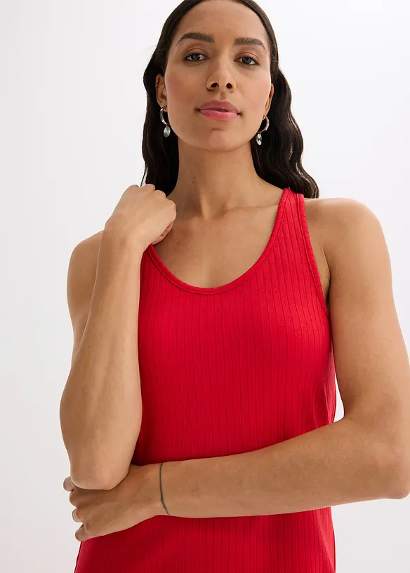 Robe midi en maille douce et côtelée, bonprix