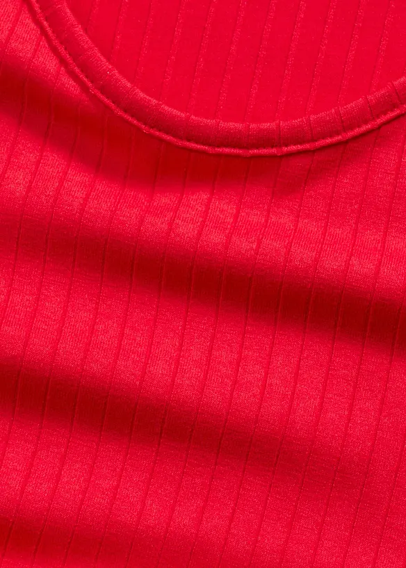 Robe midi en maille douce et côtelée, bonprix