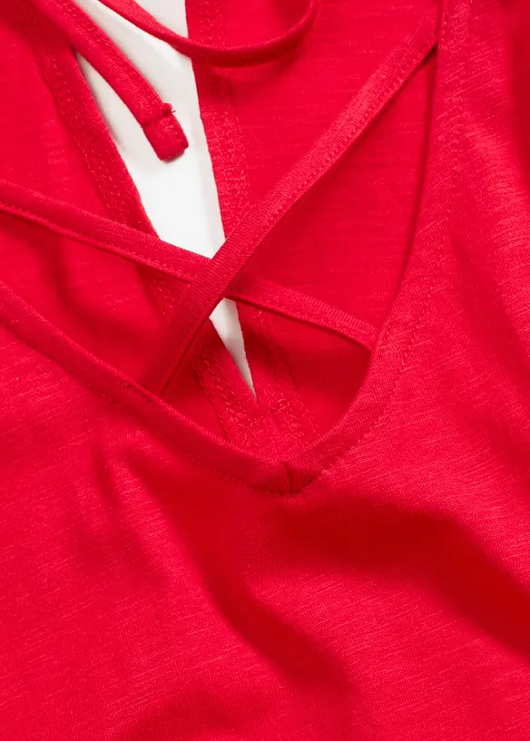 Robe longue 100% coton à bretelles, bonprix