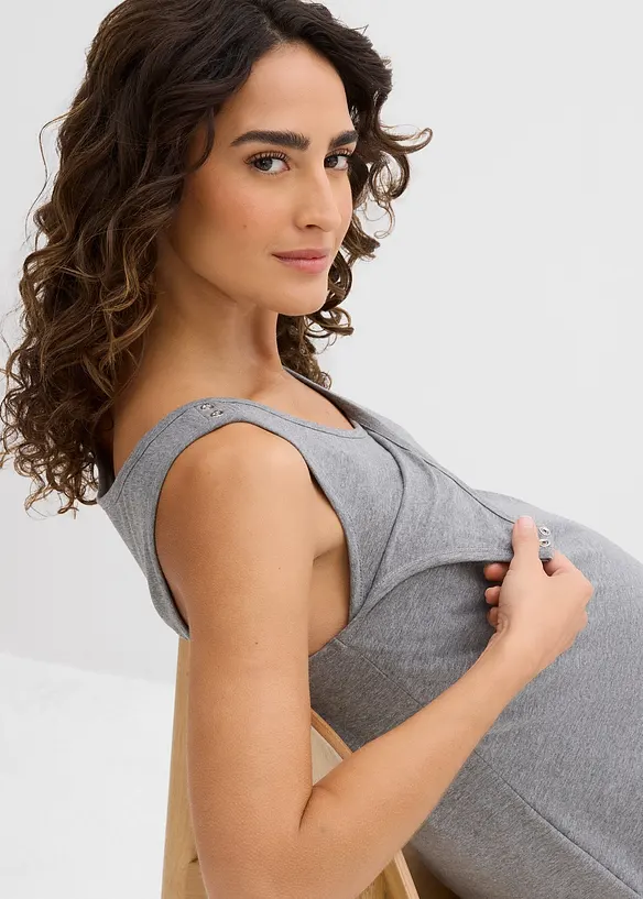 Lot de 2 robes de grossesse et d’allaitement en jersey coton, bonprix