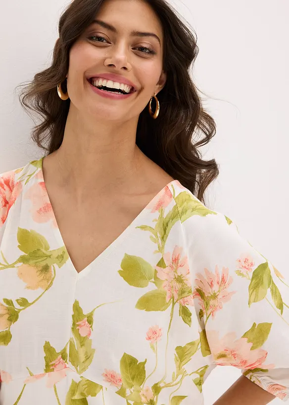 Robe-tunique imprimée en viscose fluide, bonprix