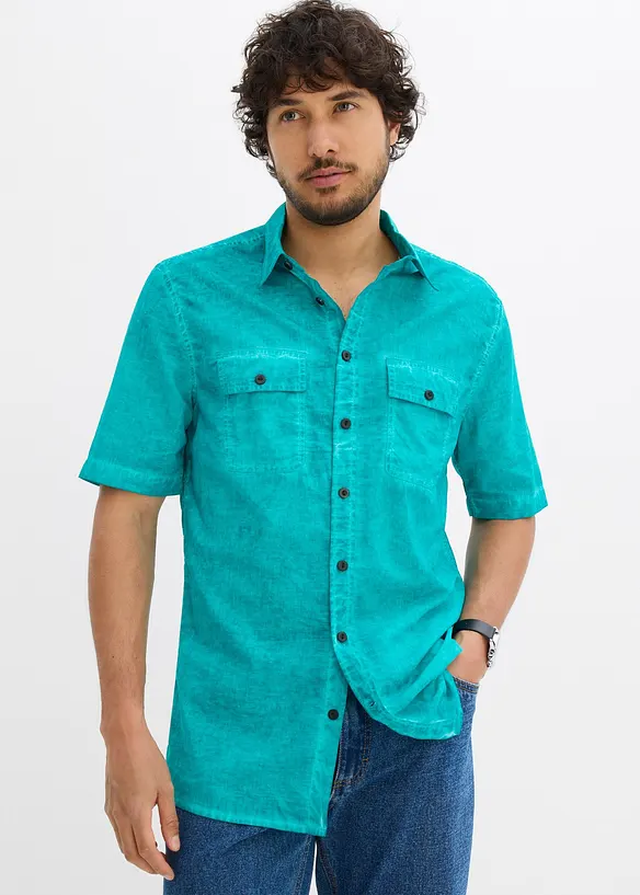 Chemise manches courtes aspect délavé, bonprix