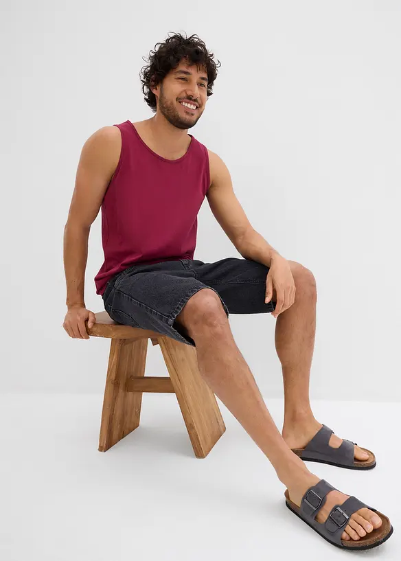 Bermuda classique en jean avec taille élastiquée, bonprix