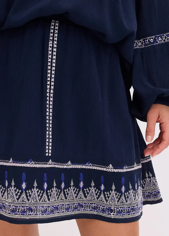 Mini-jupe avec broderie, bonprix