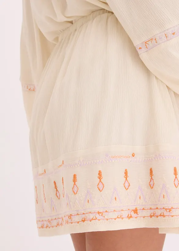 Mini-jupe avec broderie, bonprix