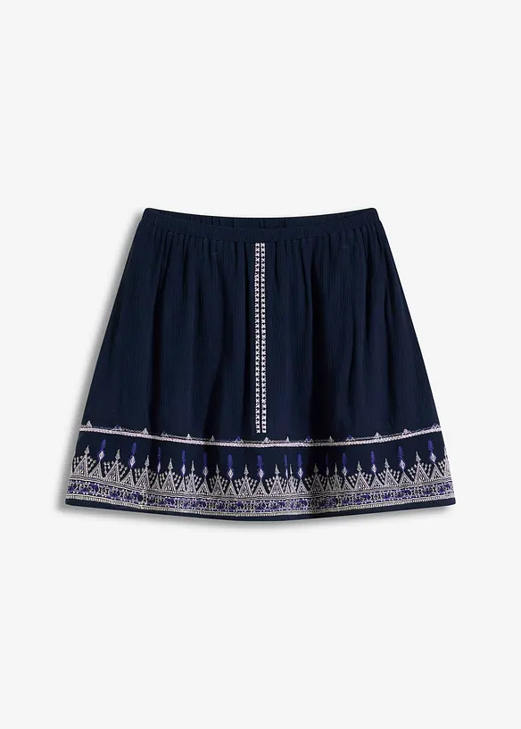 Mini-jupe avec broderie, bonprix