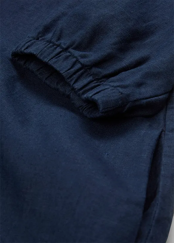 Robe 100 % lin, manches 3/4, bonprix