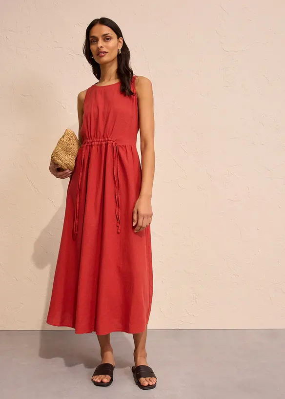 Robe longue en léger mélange de lin et viscose, bonprix