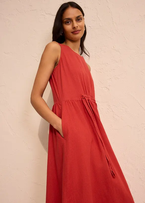 Robe longue en léger mélange de lin et viscose, bonprix