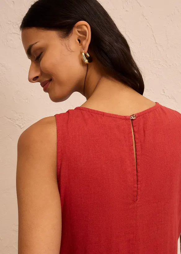 Robe longue en léger mélange de lin et viscose, bonprix