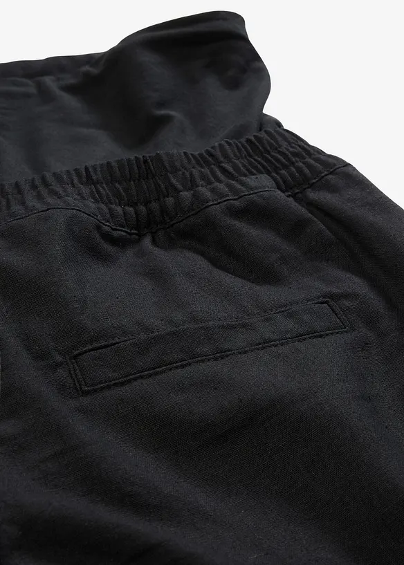 Short de grossesse 2en1 avec bandeau à rabattre, en lin et coton, bonprix