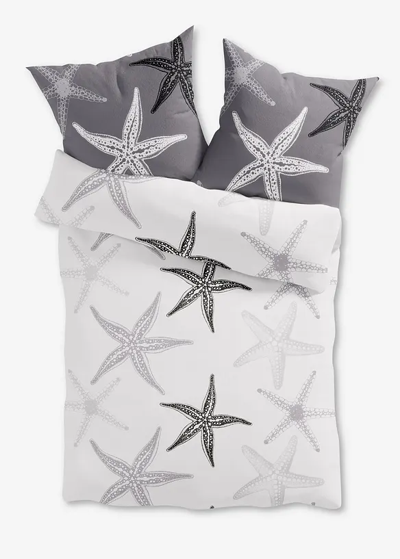 Parure de lit en coton m&eacute;lang&eacute;, bonprix