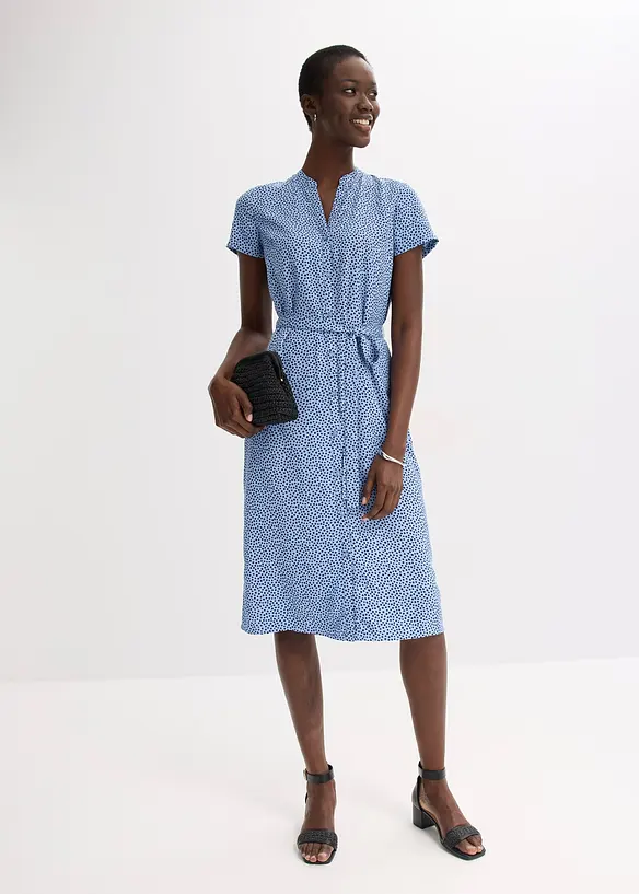 Robe-chemise &agrave; pois, bonprix