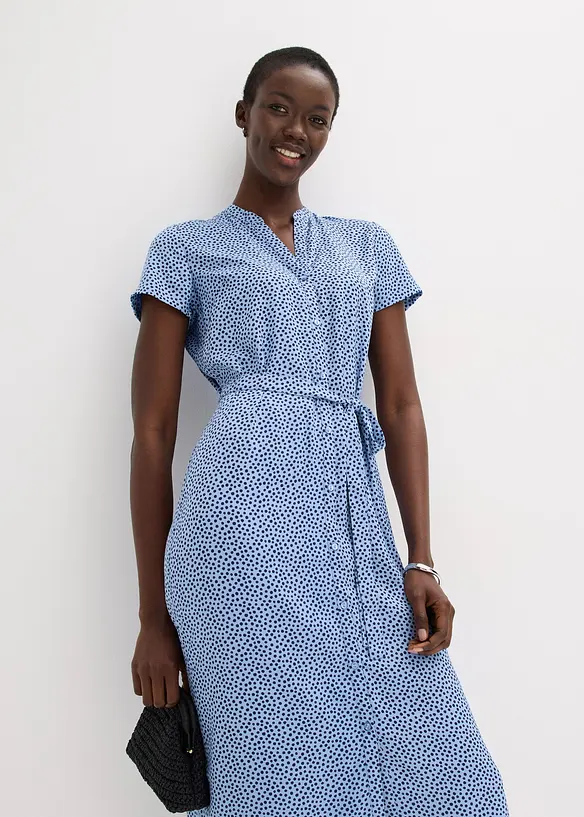 Robe-chemise &agrave; pois, bonprix