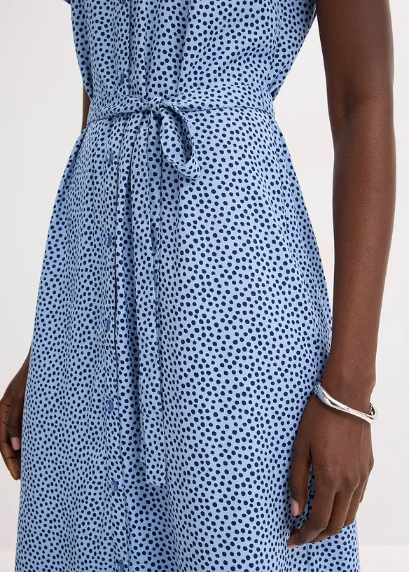 Robe-chemise &agrave; pois, bonprix