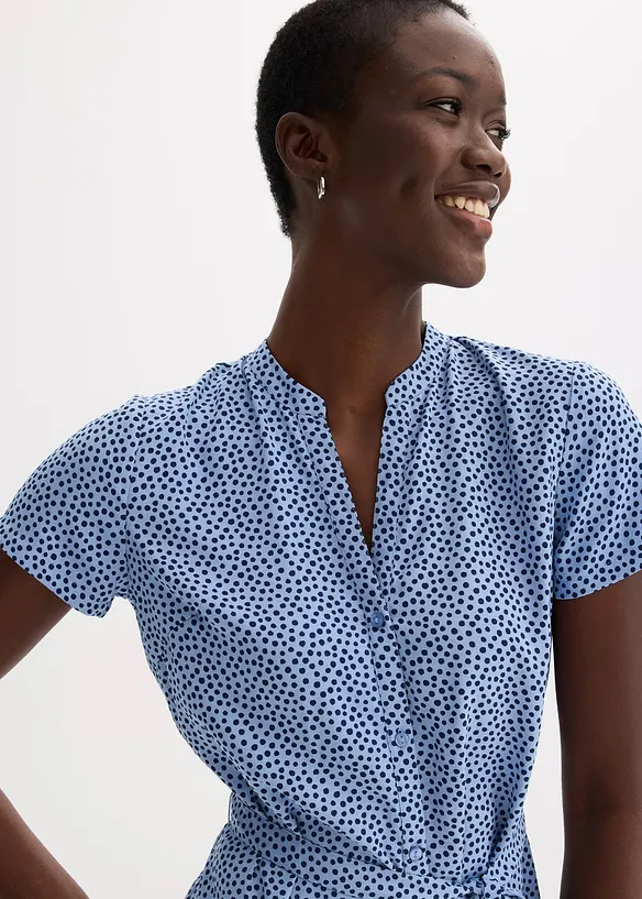 Robe-chemise &agrave; pois, bonprix