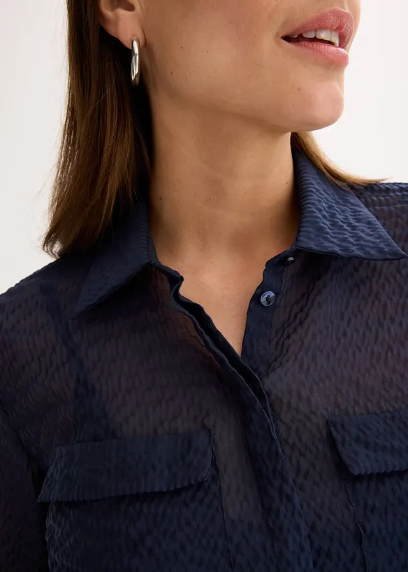 Chemisier transparent et texturé, bonprix