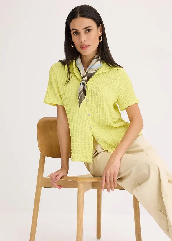 Chemisier en jersey texturé, bonprix