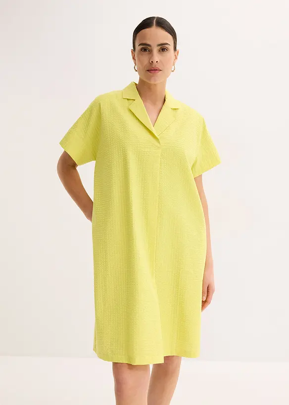 Robe ample en coton avec pli plat devant, bonprix