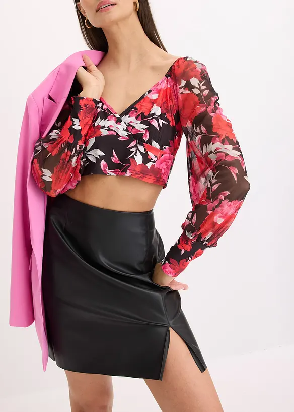 Top manches longues, cropped, bonprix