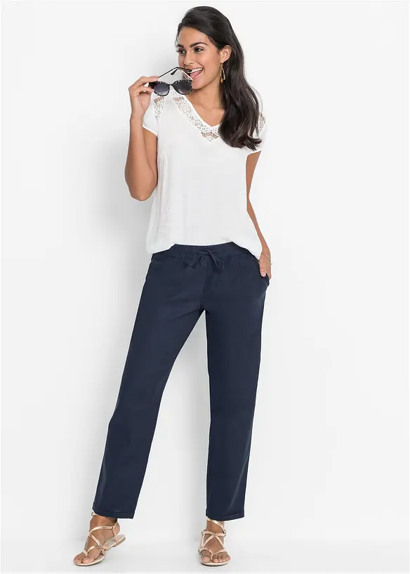 Pantalon en lin, bonprix