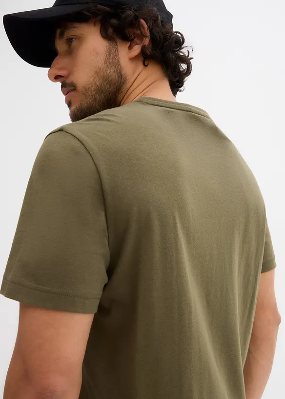 Lot de 3 T-shirts col V, bonprix