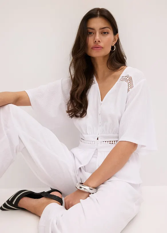 Chemisier léger à dentelle, bonprix