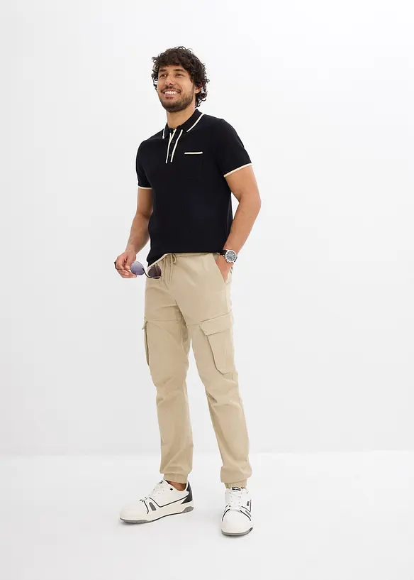 Pantalon jogger cargo droit, Regular, bonprix