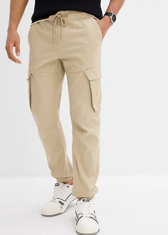 Pantalon jogger cargo droit, Regular, bonprix
