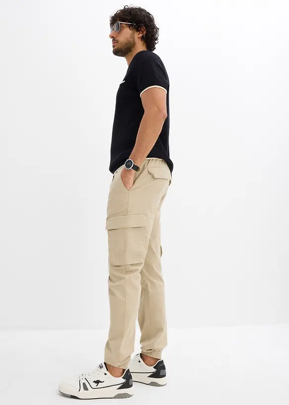 Pantalon jogger cargo droit, Regular, bonprix