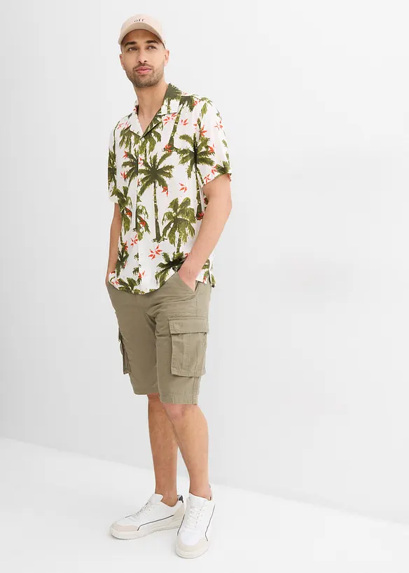 Chemise manches courtes en viscose, loose, bonprix