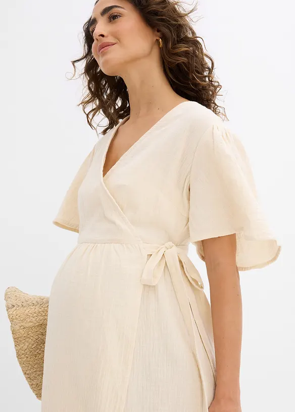 Robe de grossesse et d’allaitement en gaze de coton, bonprix