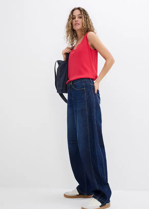 Long débardeur côtelé 100% coton, bonprix