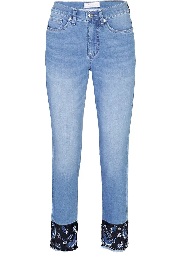 Jean slim extensible, taille mi-haute, bonprix