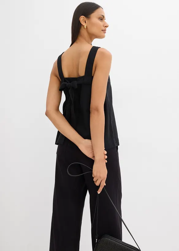 Top sans manches en viscose mélangée, à nouer dans le dos, bonprix