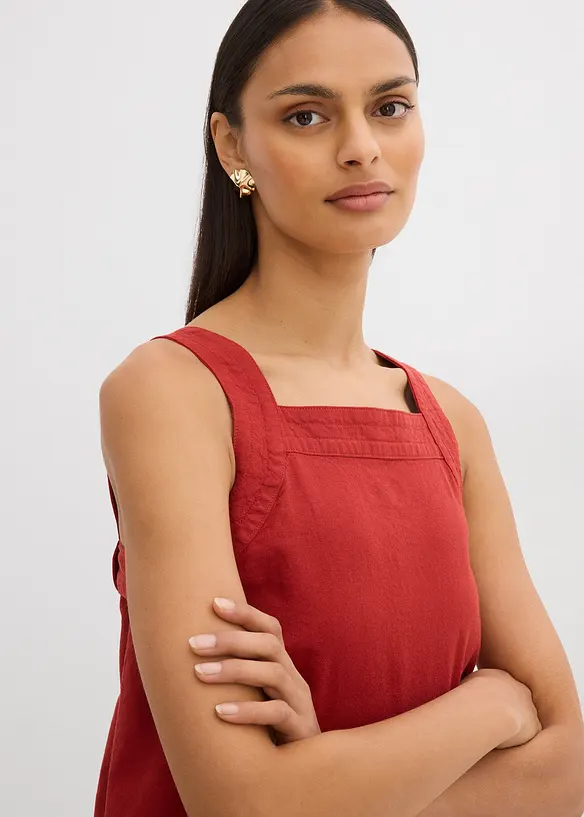 Top sans manches en viscose m&eacute;lang&eacute;e, &agrave; nouer dans le dos, bonprix