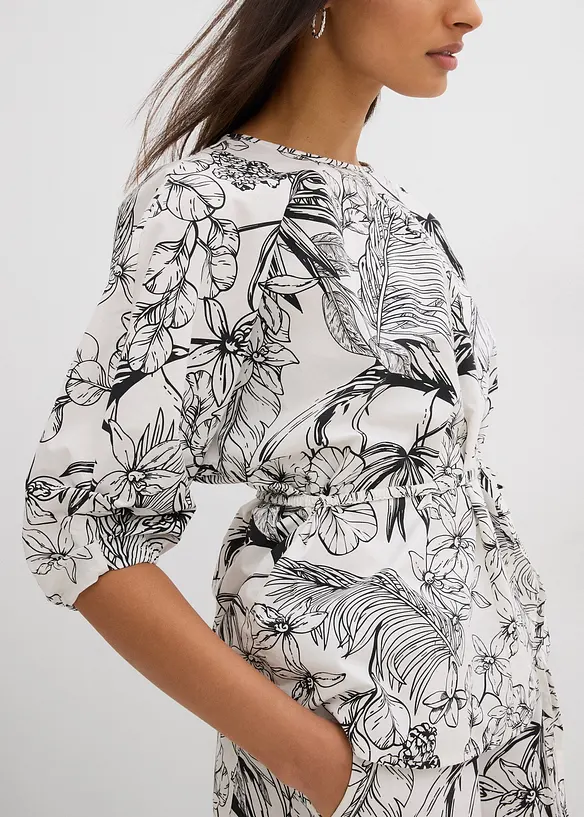 Blouse à manches courtes 100% coton, bonprix