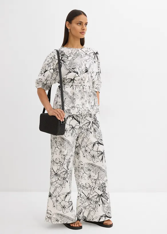 Blouse à manches courtes 100% coton, bonprix