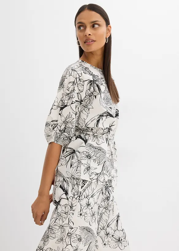 Blouse à manches courtes 100% coton, bonprix