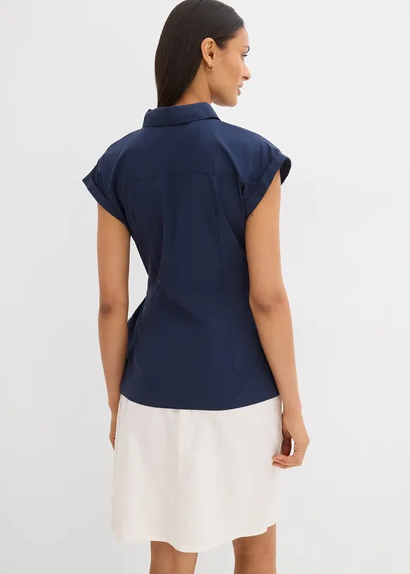 Blouse manches courtes à nouer, bonprix