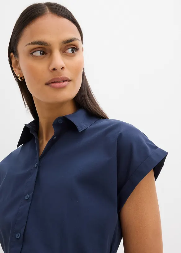 Blouse manches courtes à nouer, bonprix