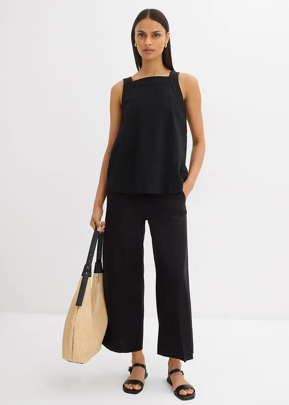 Jupe-culotte en viscose mélangée à taille élastiquée, bonprix