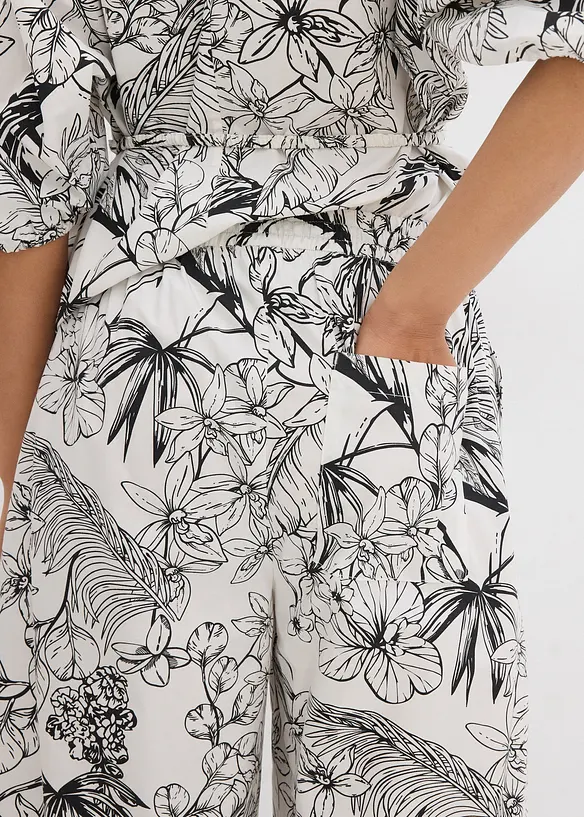 Pantalon fluide et large 100% coton, bonprix