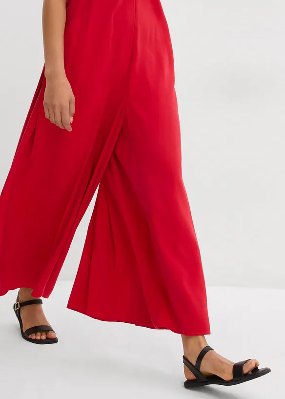 Combinaison en viscose m&eacute;lang&eacute;e &agrave; bretelles r&eacute;glables, bonprix