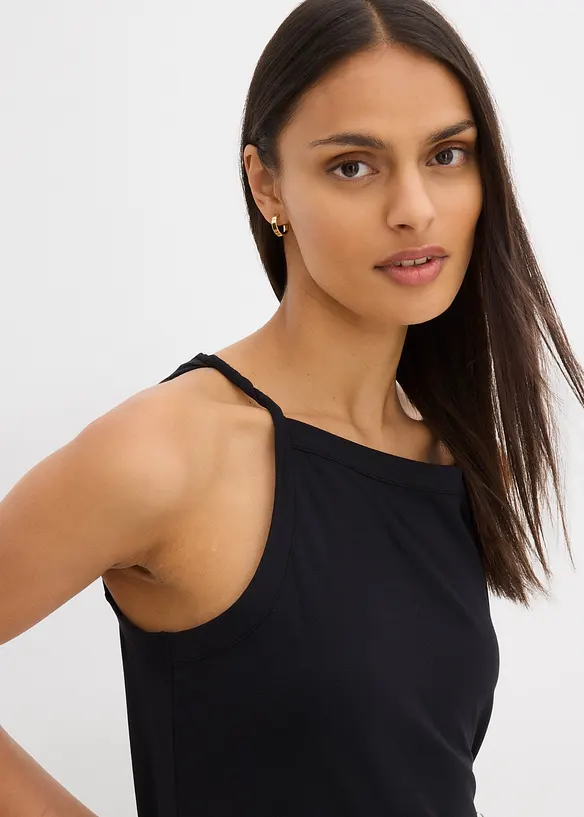 Top long en coton extensible, bonprix