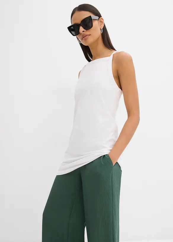 Top long en coton extensible, bonprix